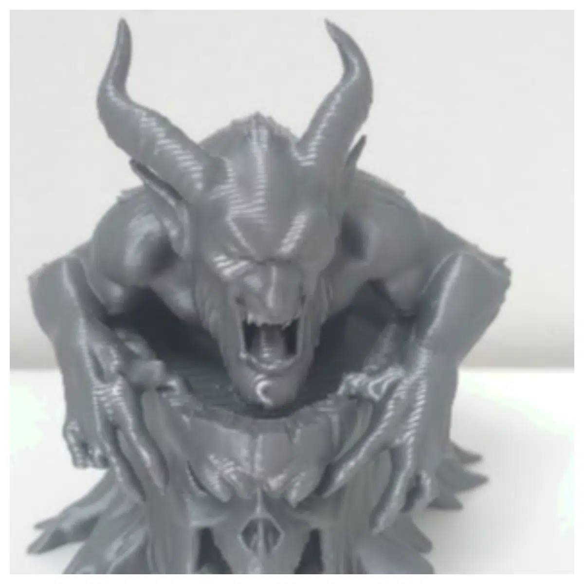 dark fantasy demon statue on ghost tree stump horror home decor resin figurine