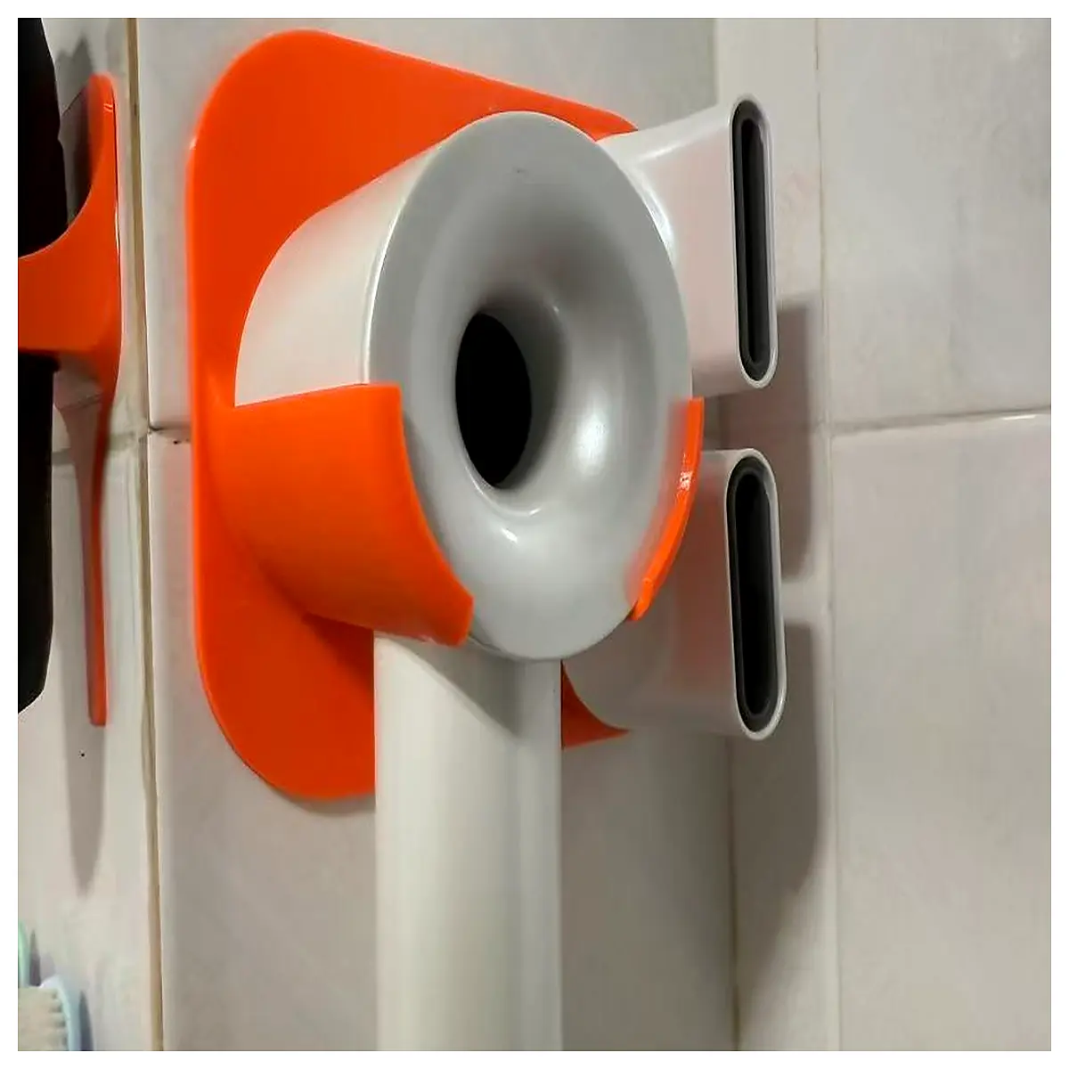KOSHI Hair Dryer Wall Mount Holder Space Saving Easy Installation Hair Dryer Bracket Home Bathroom Hair Dryer Accessories