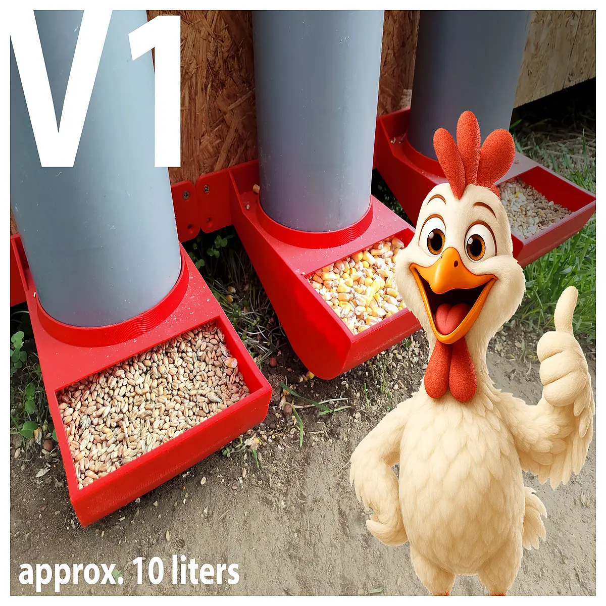 100mm hopper feed system for chickens automatic grain dispenser tube