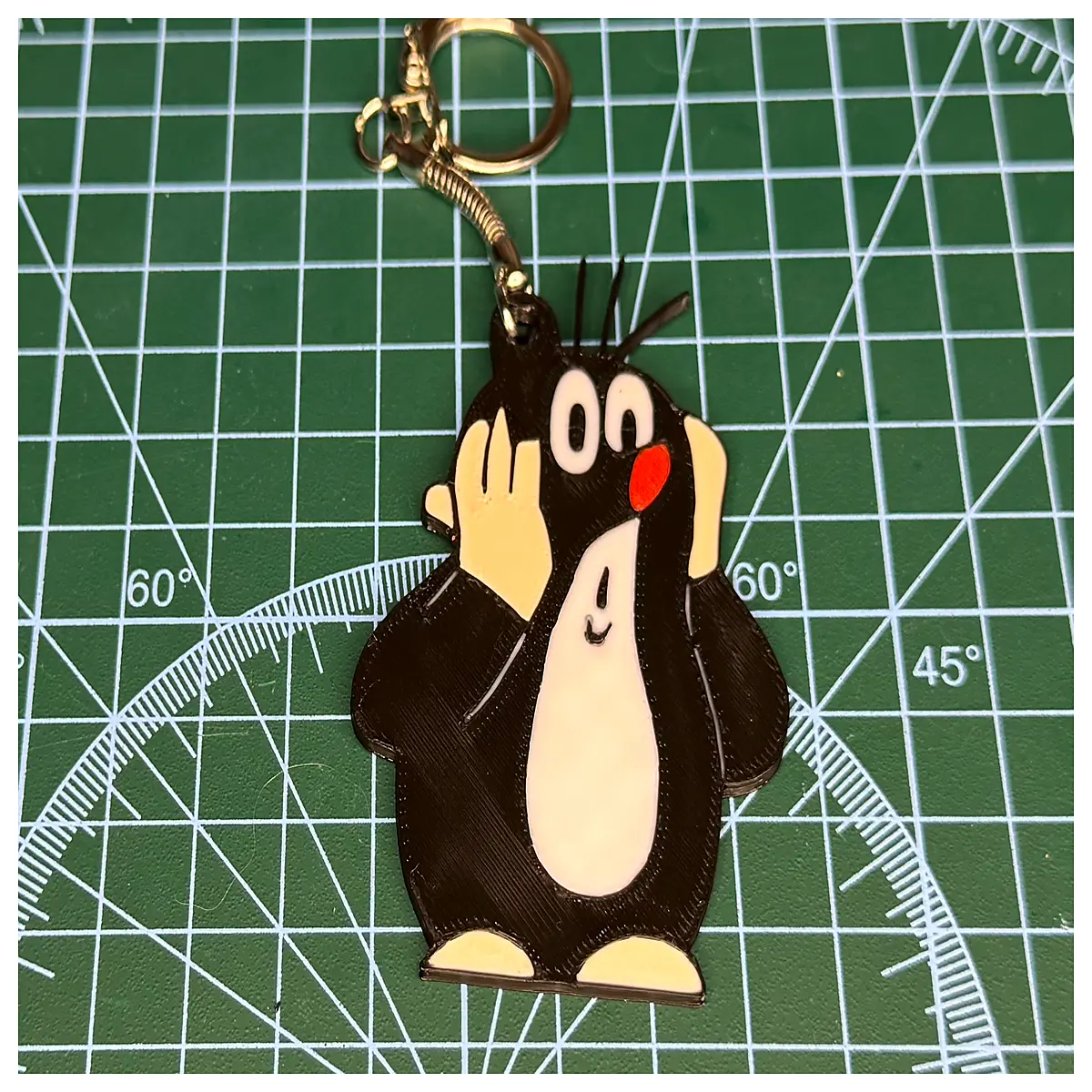 Mole Krecik Keychain Cute Cartoon Commemorative Gift Small Animal Present Friends Key Chain Decoration
