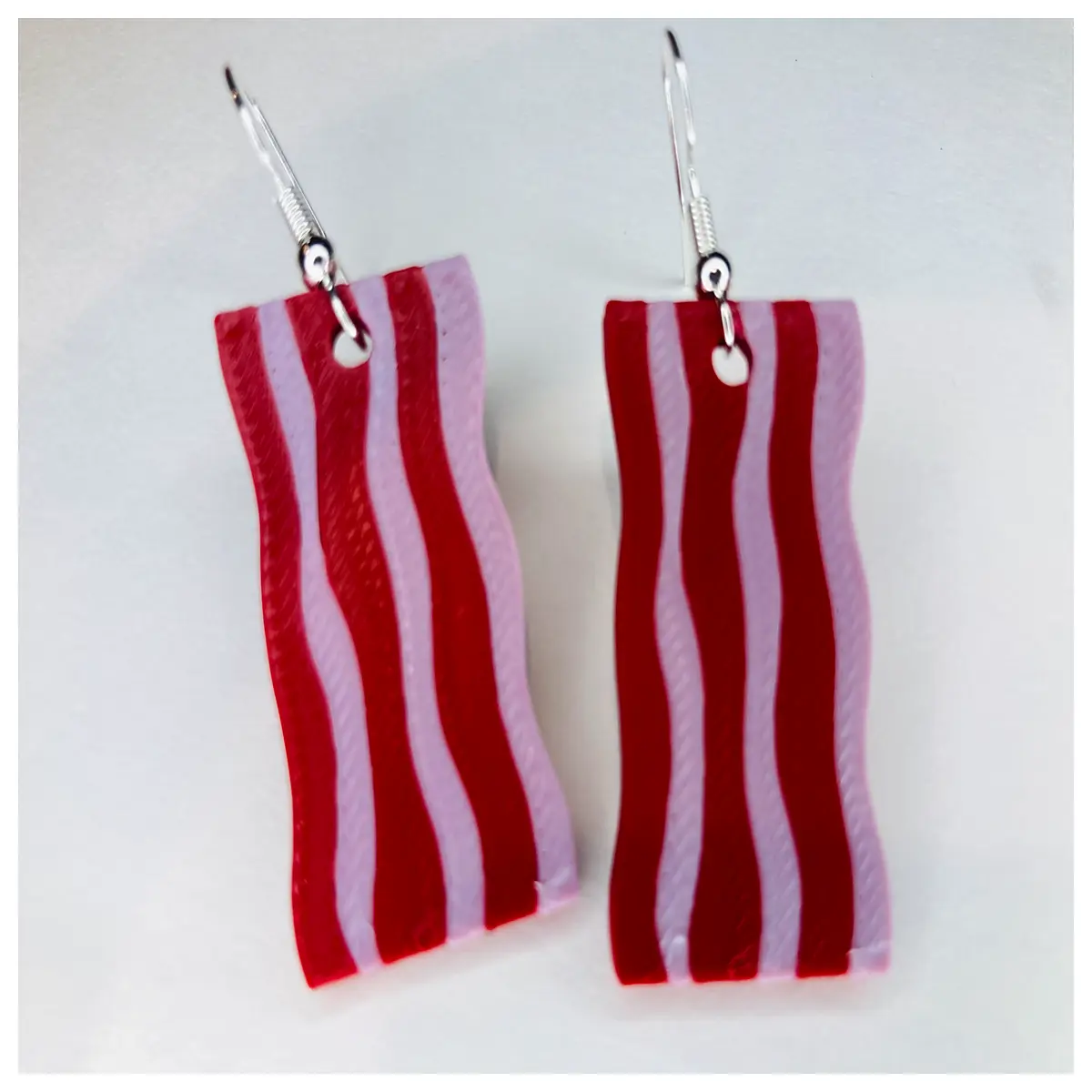 Bacon Earrings Women s Style Creative Cute Edible Earrings Breakfast Gift Sweet Girl Design