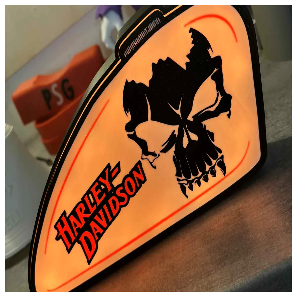 davidson skull biker decor motorcycle garage lighting industrial punk style wall sconce