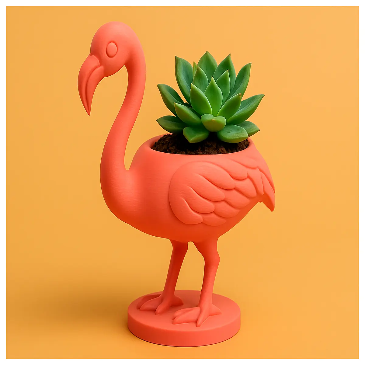flamingo succulent planter pot ceramic flower vase decorative garden home decor