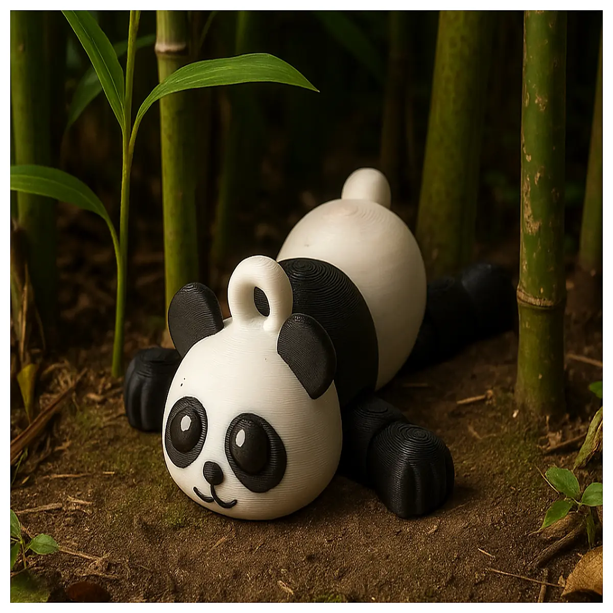 Animatronic Panda Keychain Fun Stress Relief Toy Cute Desktop Decoration Figure Collectible Panda Charm Stress Relief Gadget