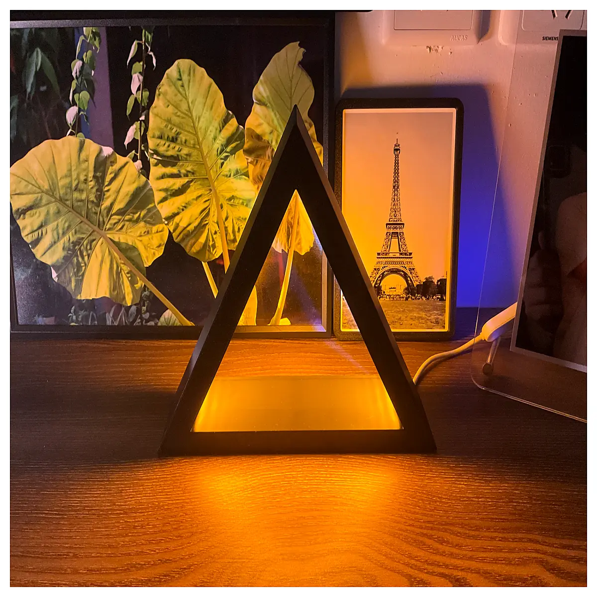 Minimalist Triangular Floor Bedroom Living Room Decor Illumination Modern Simple Triangle Set Creative Lamps
