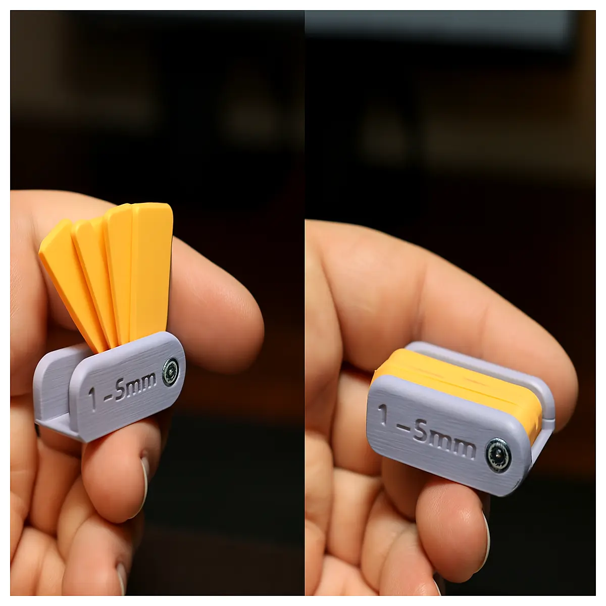 PLA Thickness Measurement Card 15mm 3D Printer Measurement Tool Filament Thickness Gauge Print Quality Assessment