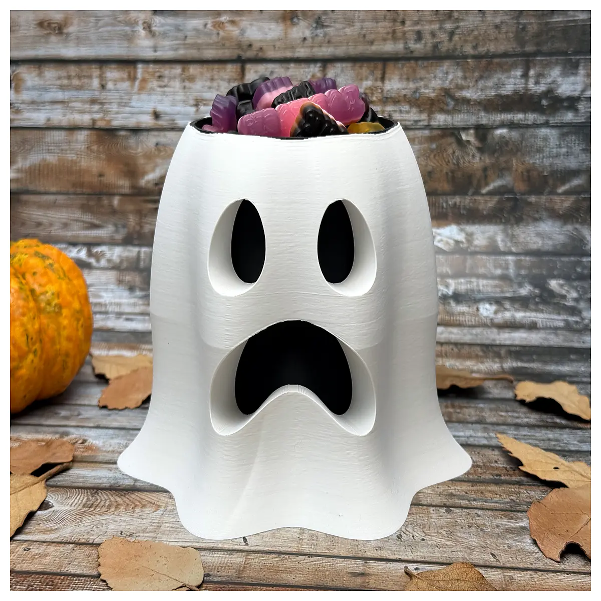 Ghost Candy Bowl Halloween Party Decorations Spooky Treat Container Ghost Theme Party Supplies Kids Birthday Gift