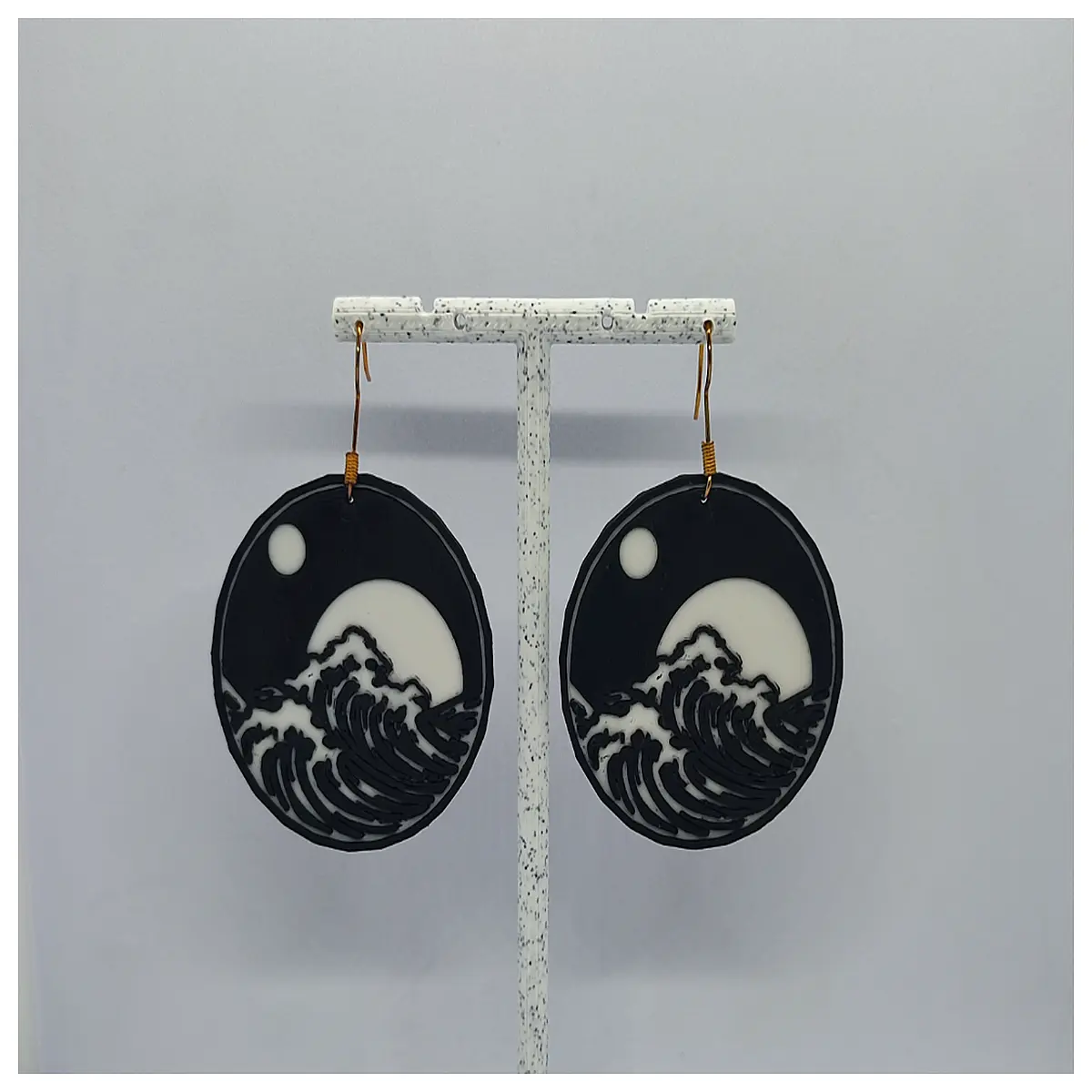 ocean wave moonlight drop earrings silver boho beach wedding party jewelry women