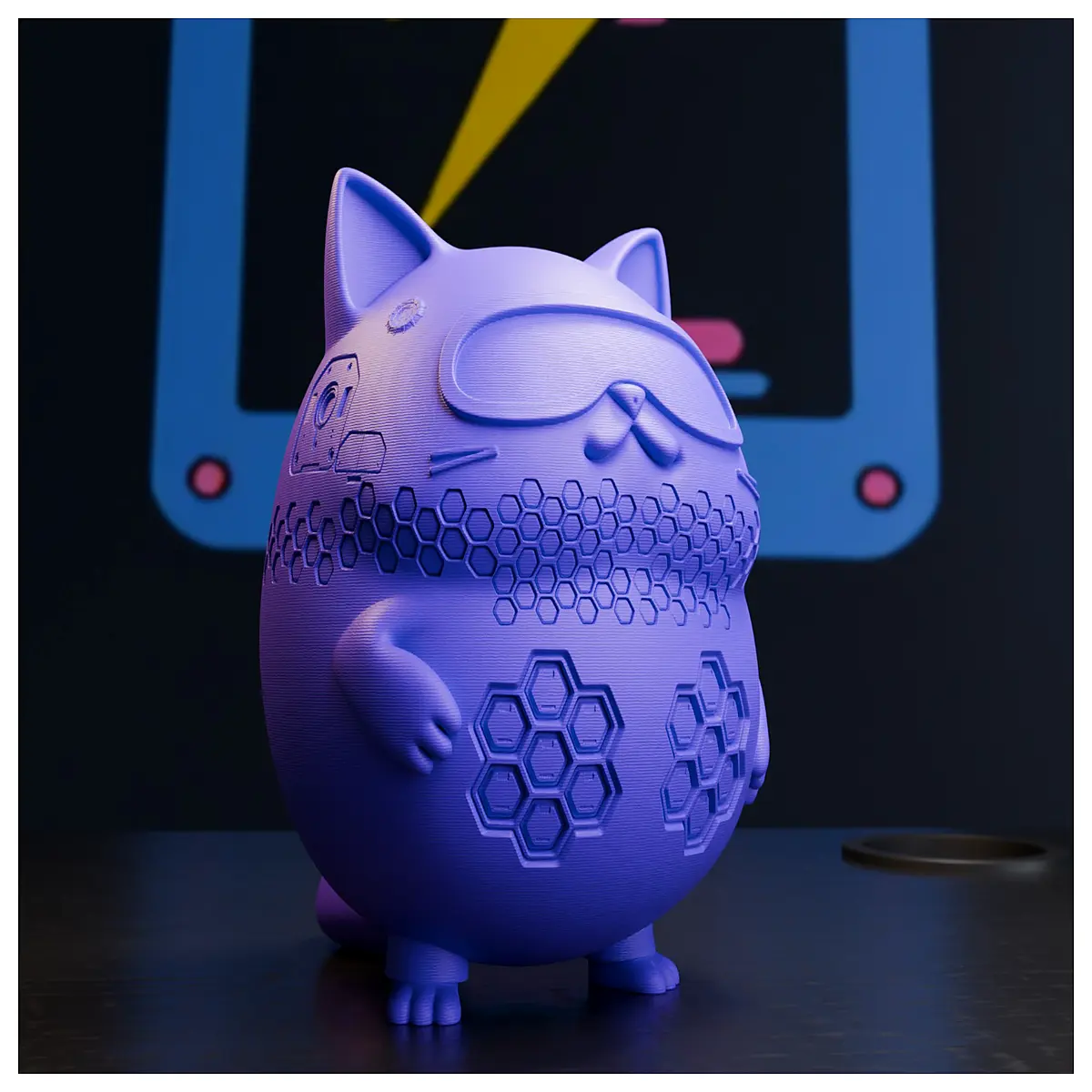 Cool VR Cat Keychain Figure Mini Cute Cat Toy VR Game Accessory Collectible Figure Cat Merchandise