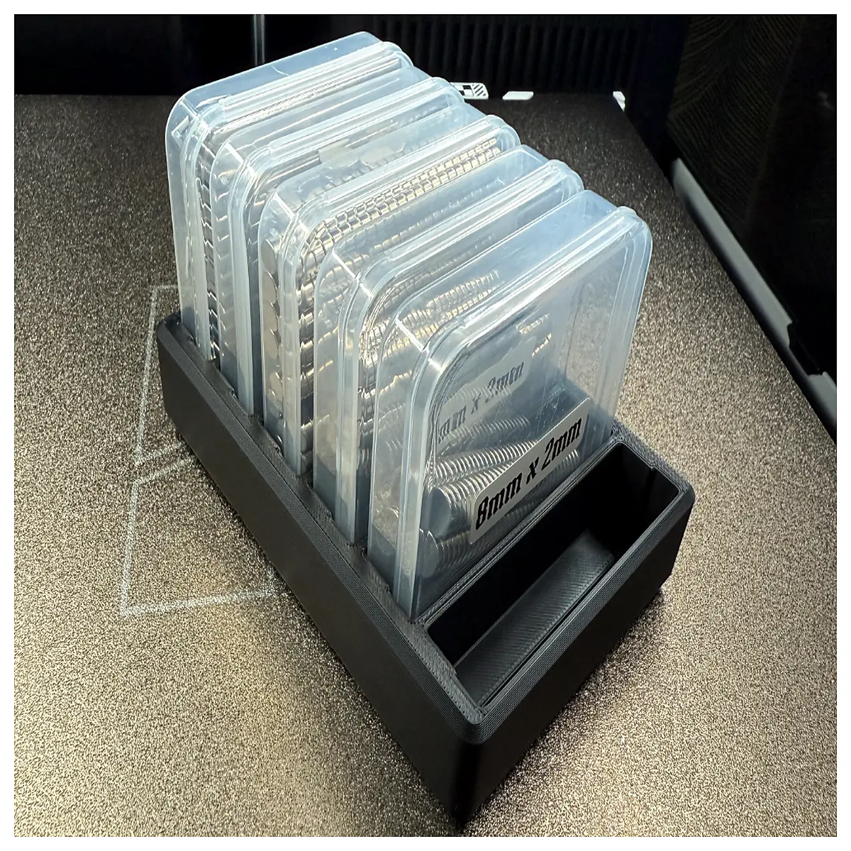 gridfinity magnetic parts organizer 3x2x4 modular storage bins with magnets for workshop drawer system