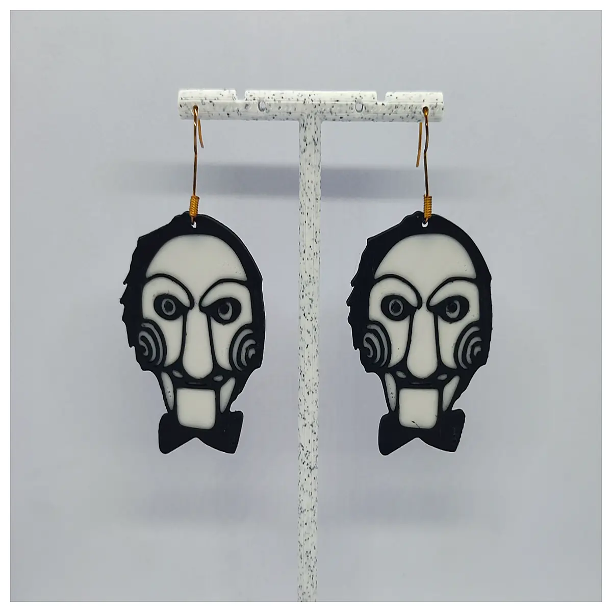 Saw Horror Game Earrings Women s Fashion Cosplay Props Roleplay Accessories Anime Collectibles Trendy Jewelry