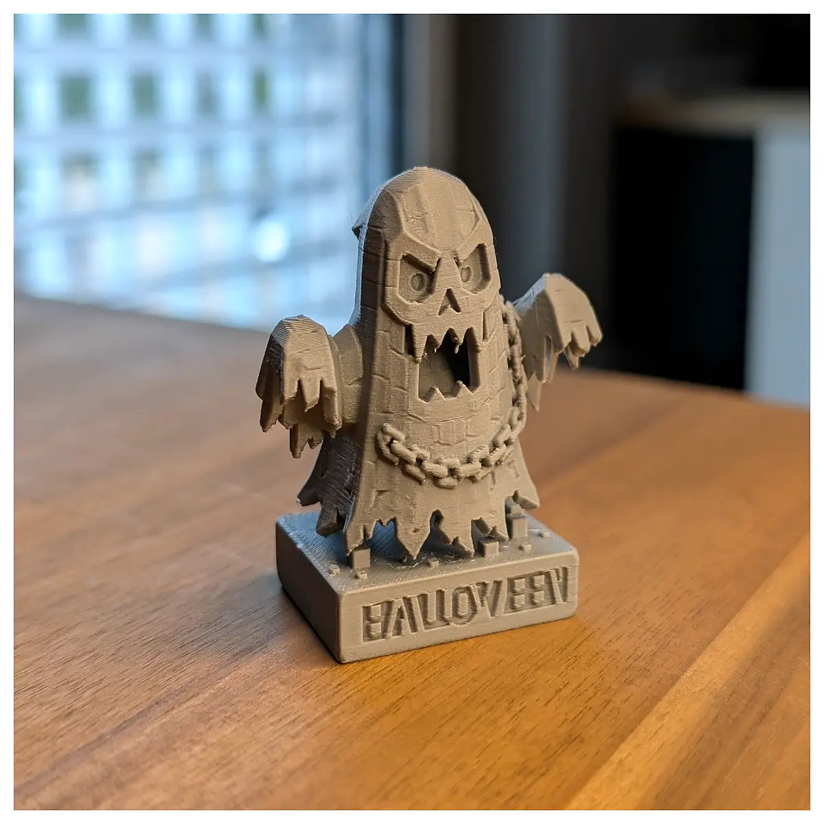 spooky ghost figurine for halloween home decor haunted house table centerpiece creepy plastic skeleton party supplies haunted mansion shelf styling