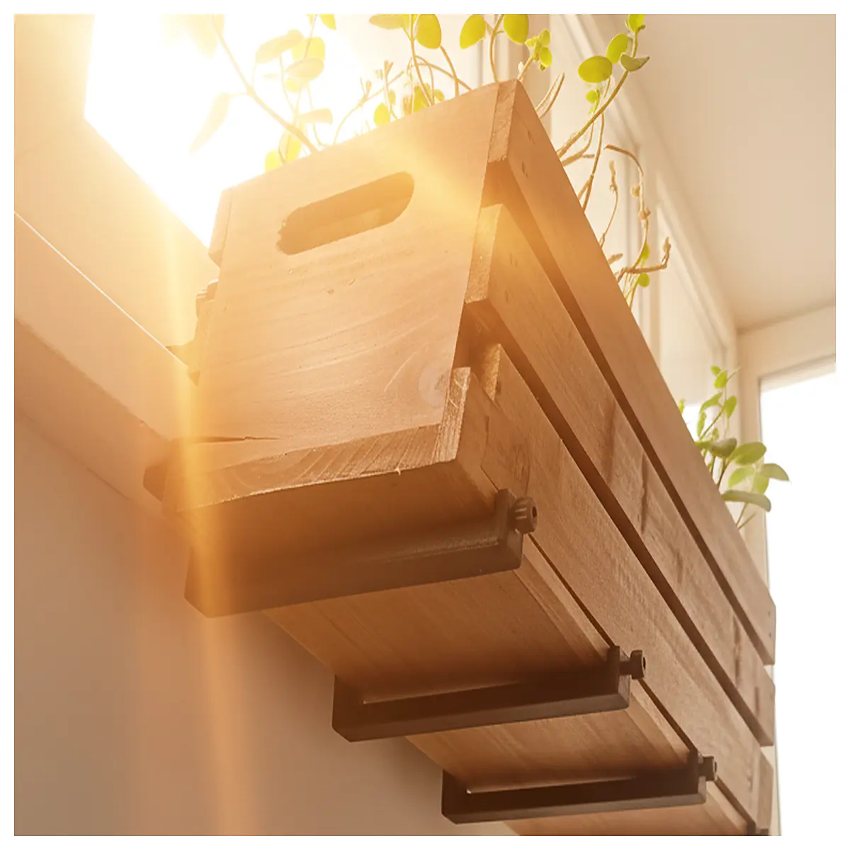 Window Box Holder Bracket Balcony Flower Stand Support Hanging Shelf for Plants Indoor Flower Display Rack