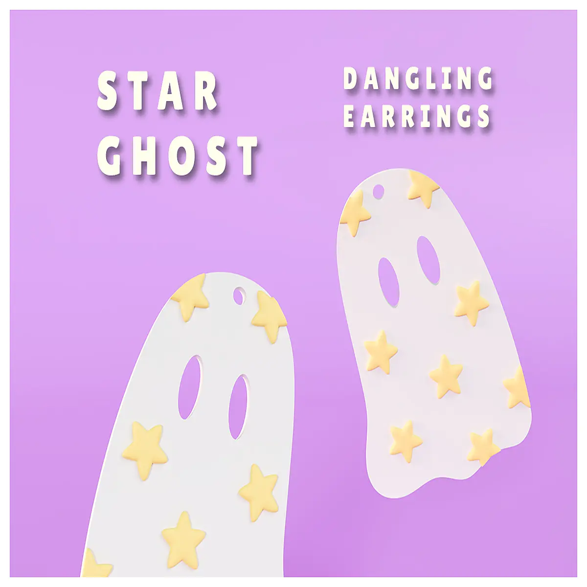 Star Phantom Drop Earrings Ethereal Silver Dangle Earrings Star Drop Earrings Phantom Pendant Silver Hoops Chic Earrings Romantic Earring Accessories