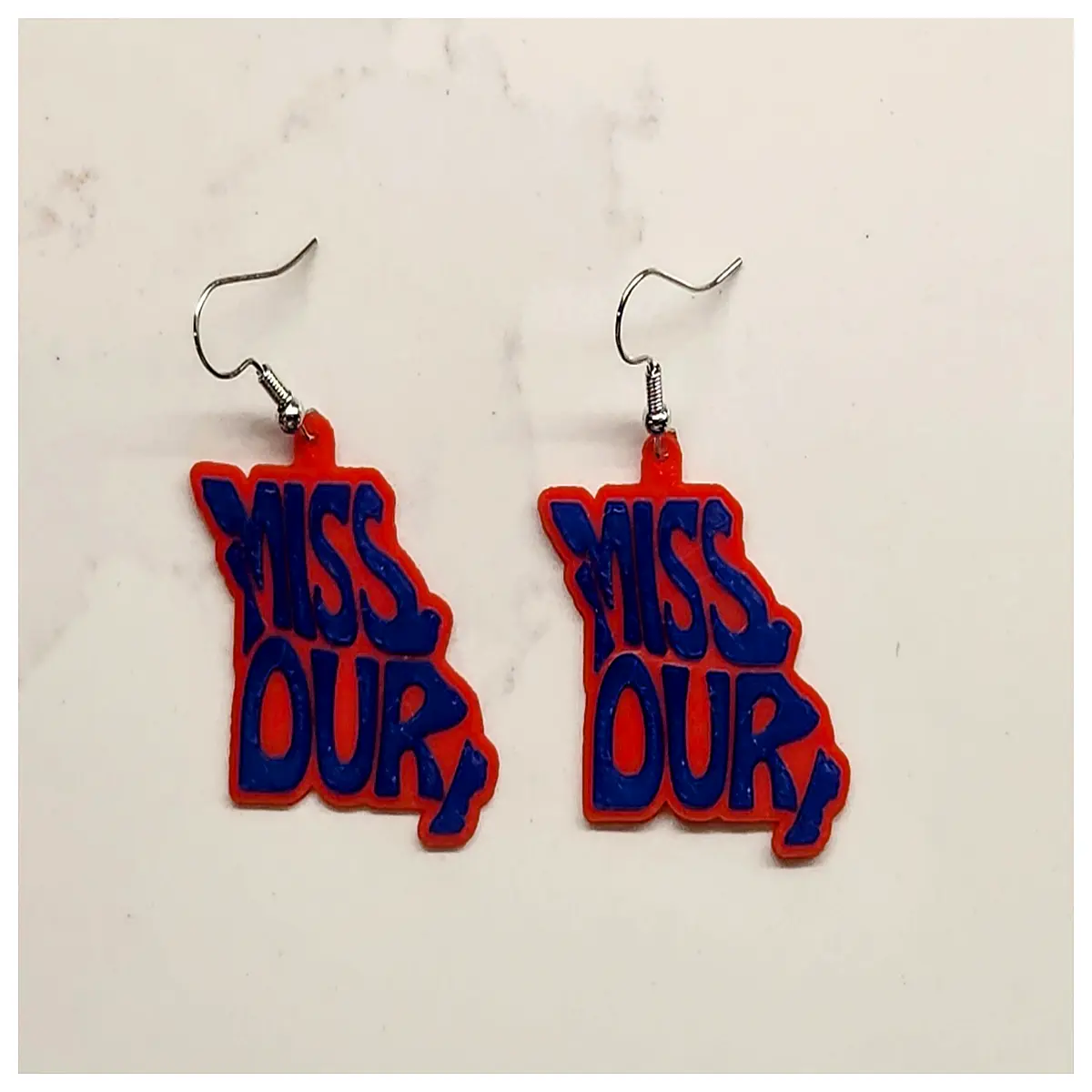 Missouri Earrings Women s Earrings State Flag Commemorative History Gift Jewelry Elegant