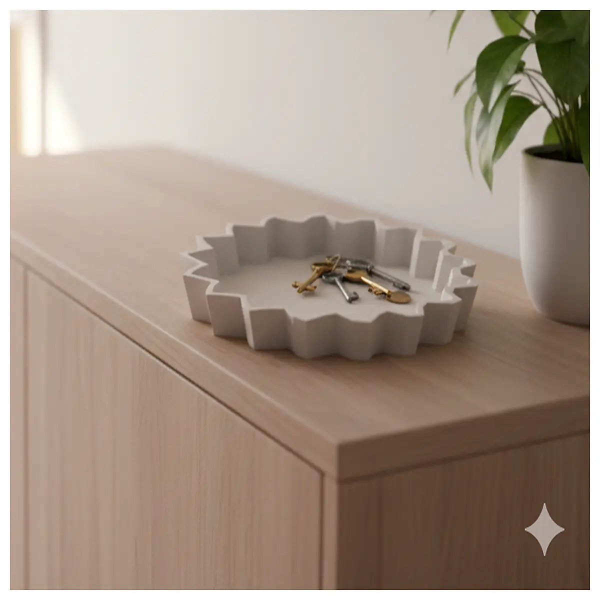 modern key holder wall mount entryway storage organizer for house keys and mail magnetic key tray for desk or countertop