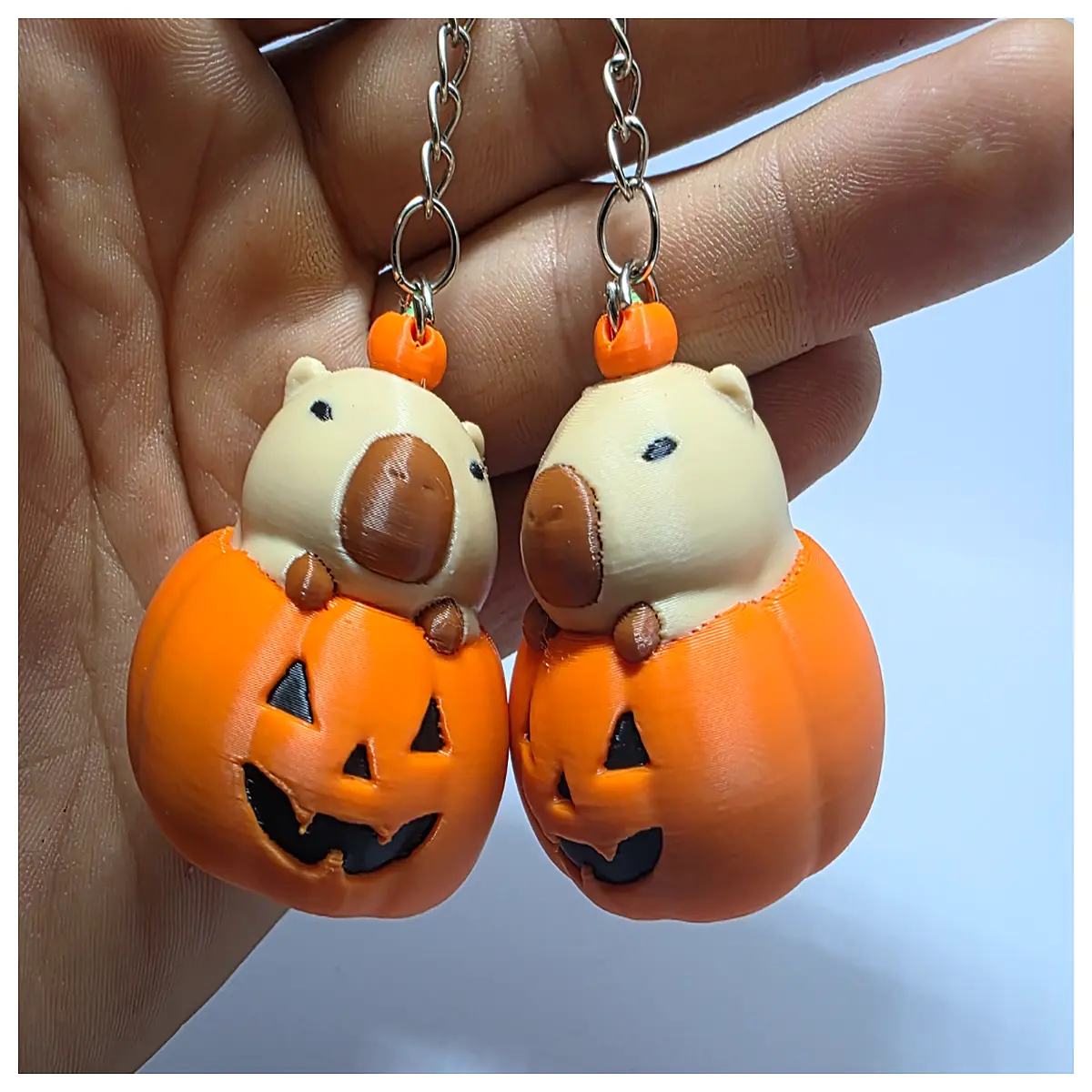 cute capybara plush keychain funny halloween decoration stress relief anti anxiety toy gift