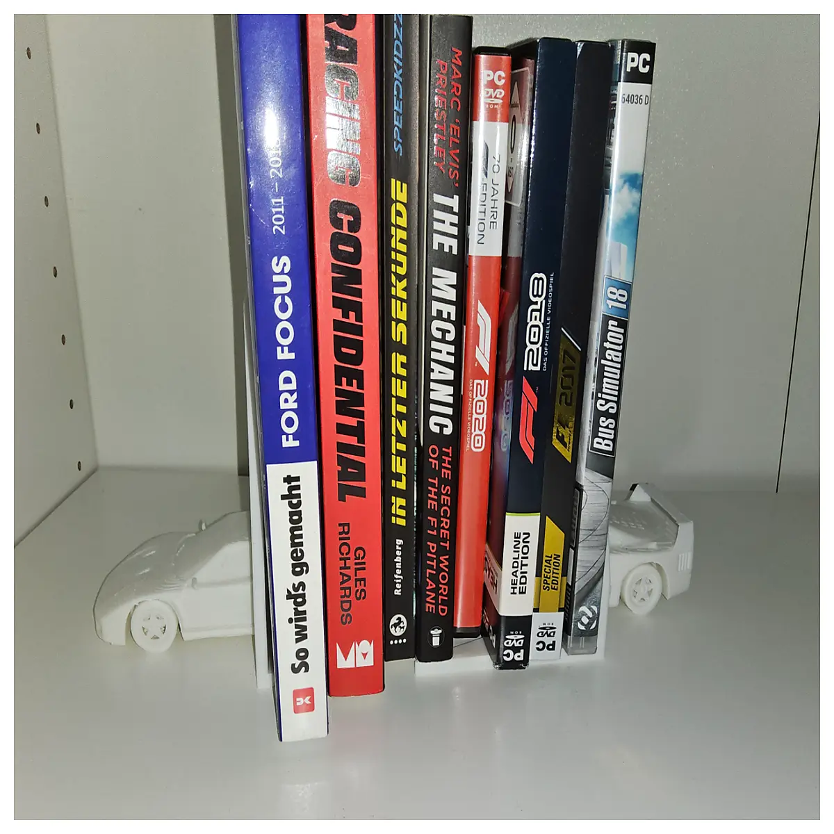f40 bookends metal racing car desk organizer automotive decor