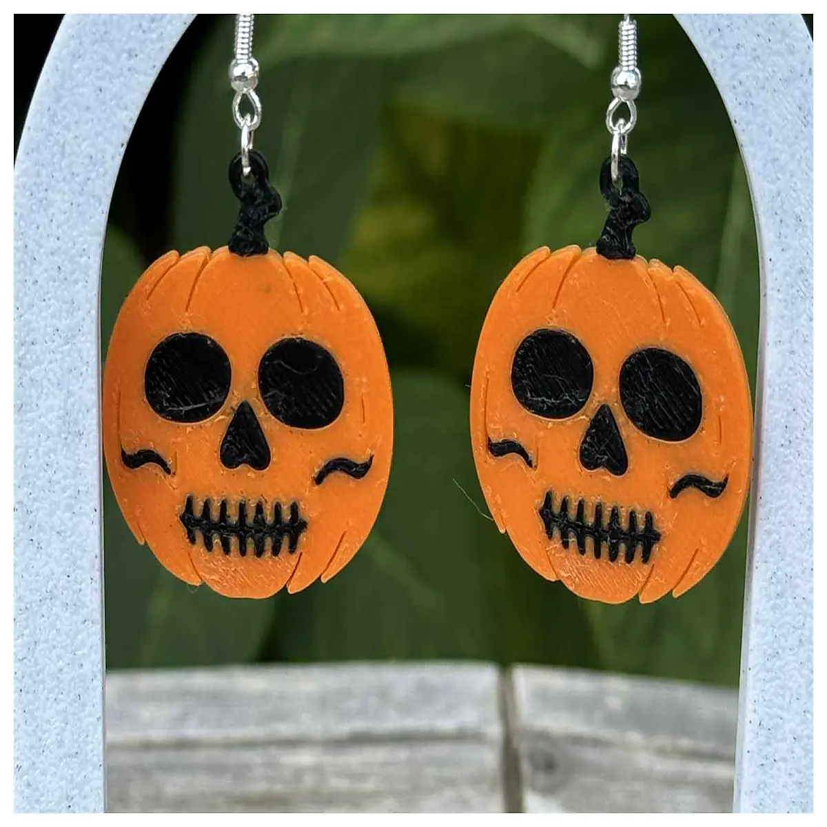 Skeleton Earrings Spooky Halloween Decor Ghost Earrings Festive Gift Black Headpiece Skull Decoration