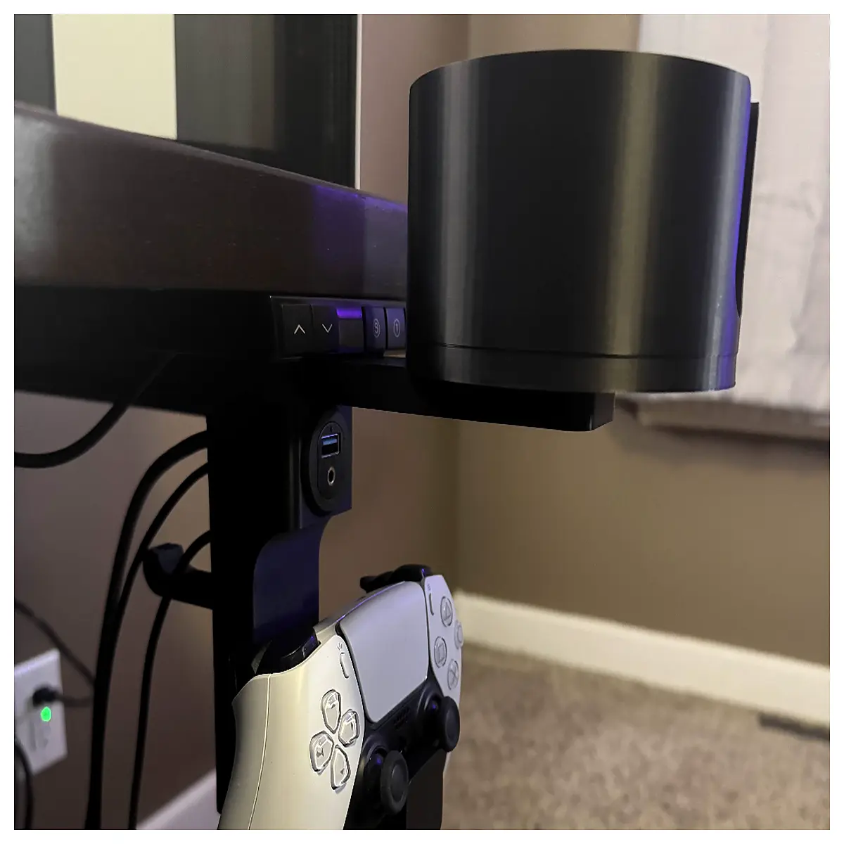 Platform Desk Series Integrated Cup Holder Desktop Organizer PC Accessory Desk Storage Computer Desk Holder