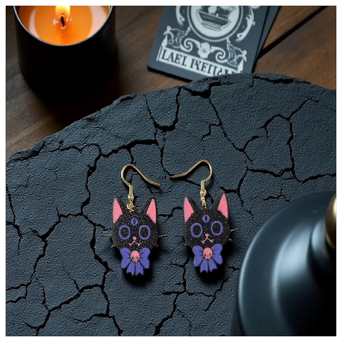 Halloween Cat Ear Earrings Cute Earring Halloween Accessories Cat Earrings Hearing Protection