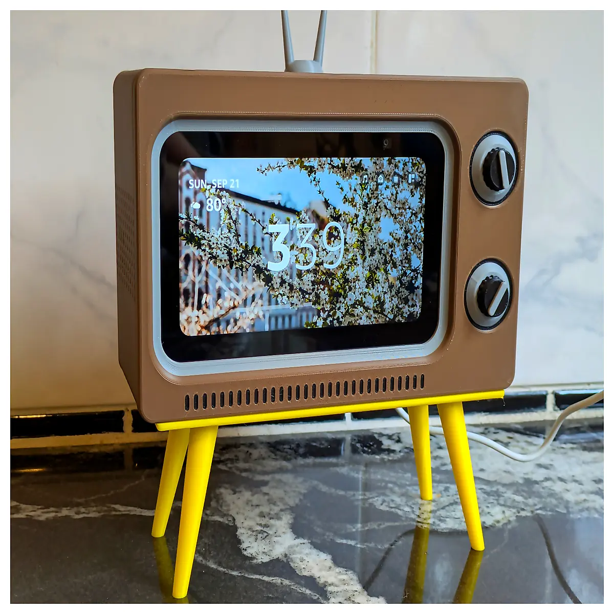 retro tv case for echo show 5 3rd gen vintage style protective cover
