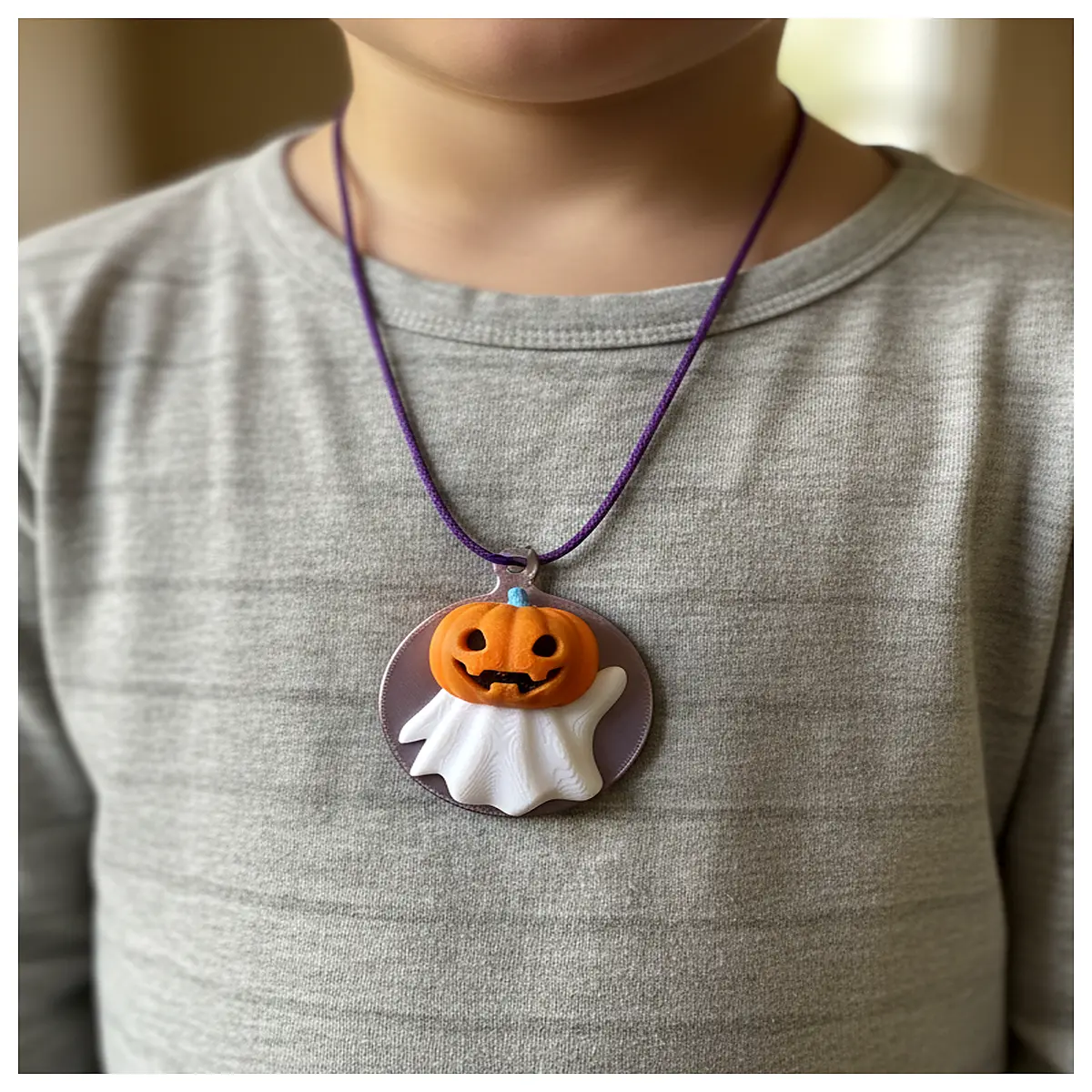 Halloween Ghost Pendant Festival Decoration Bracelet Necklace Ghost Accessory Skull Gift Ghost Theme Jewelry