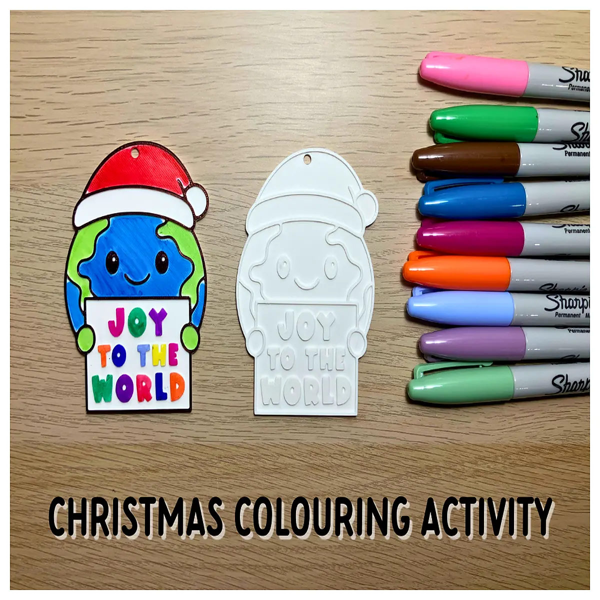 christmas coloring ornaments jingle bells festive holiday decor craft supplies
