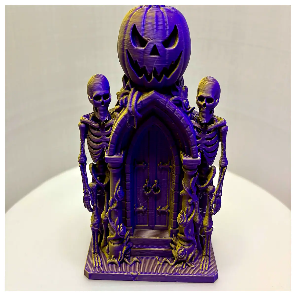 dark fantasy gothic door prop haunted house decoration horror movie set piece spooky entrance for party