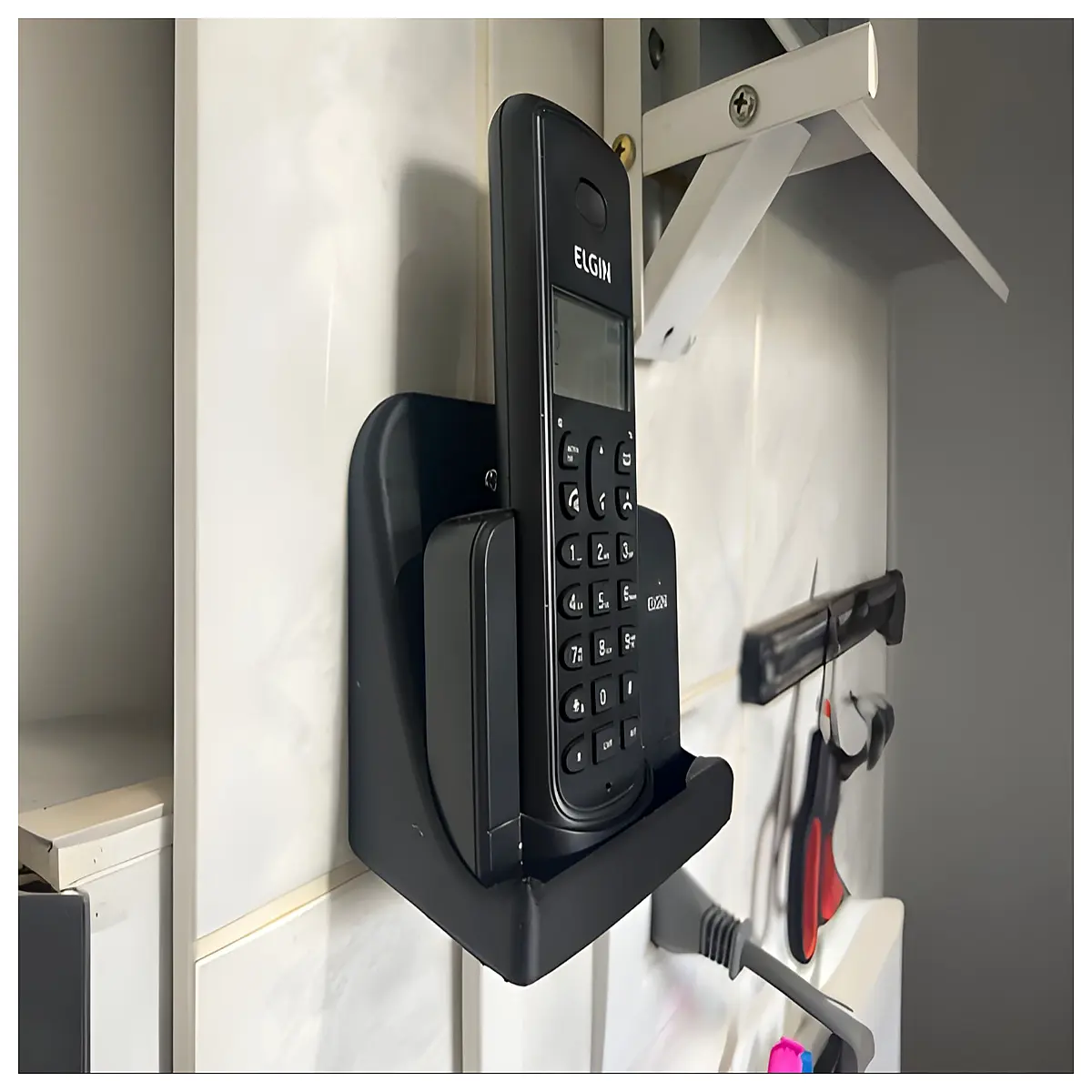 Cordless Phone Wall Mount Bracket Wall Hanging Holder Phone Support Wireless Phone Accessory Wall Mounting Phone Support Bracket