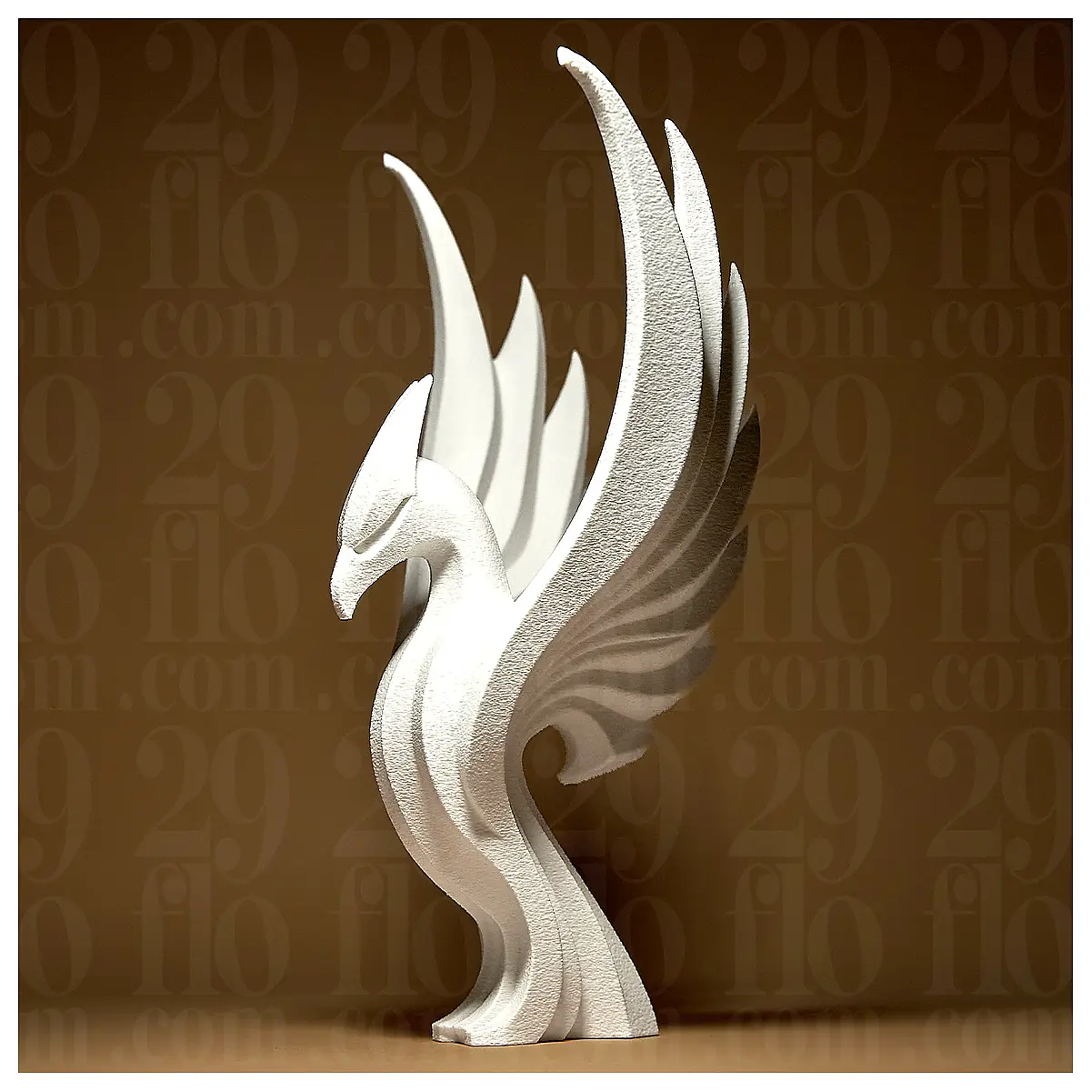 elegant phoenix statue for home decor mythical bird sculpture golden metal art piece fantasy garden ornament