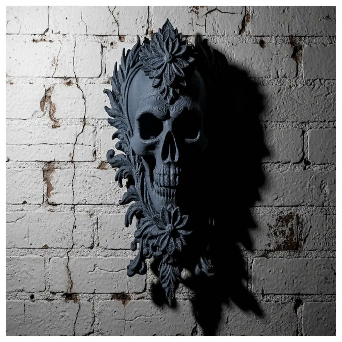 Gothic Skull Wall Decor Skeleton Ornament Dark Style Wall Decoration Horror Theme Haunted House Decoration Hanging Ornament Wall Decor Accessories