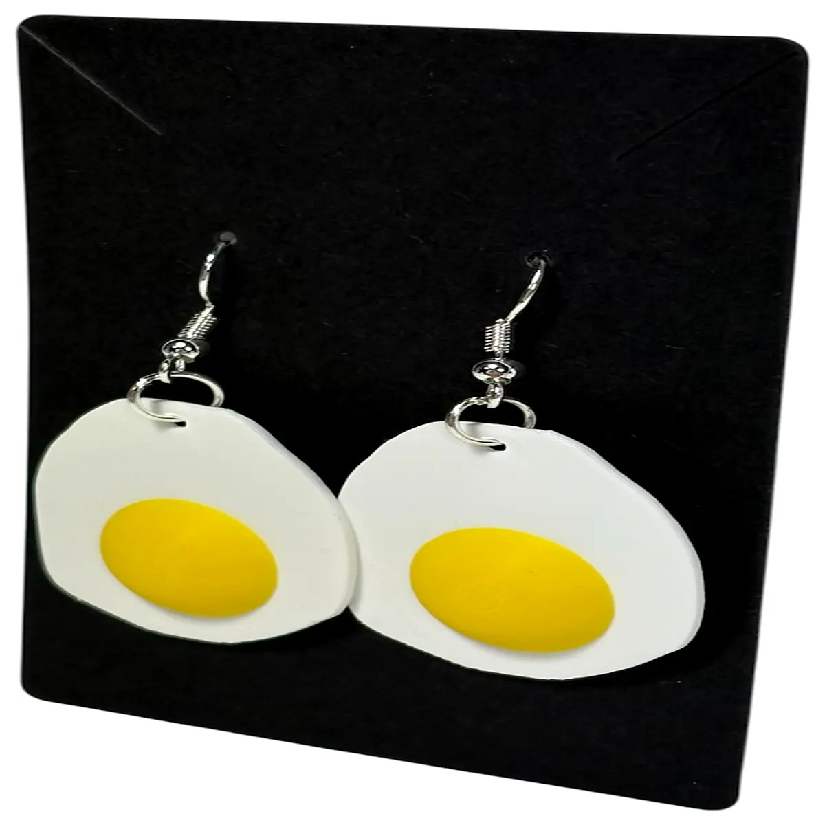 funny breakfast food jewelry sunny side up egg earrings for women quirky minimalist gold silver stud earrings cute kitchen themed accessories gift