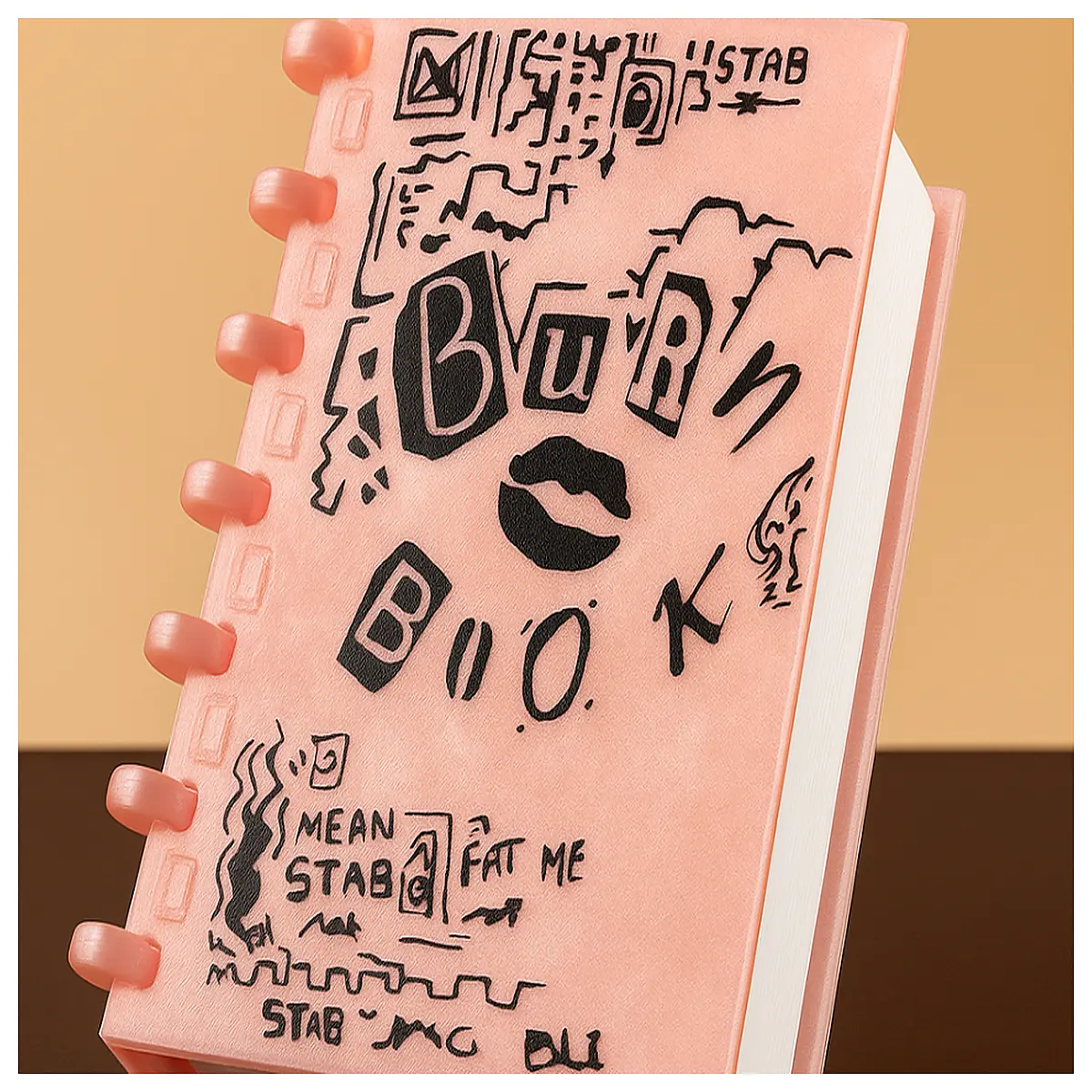 Girl s Burned Book Cosmetic Organizer Desk Storage Makeup Organizer Ideal for Students