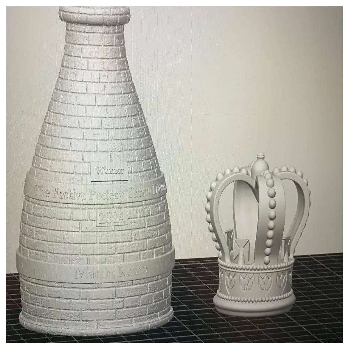 ceramic pottery competition trophy award for clay art contest winner