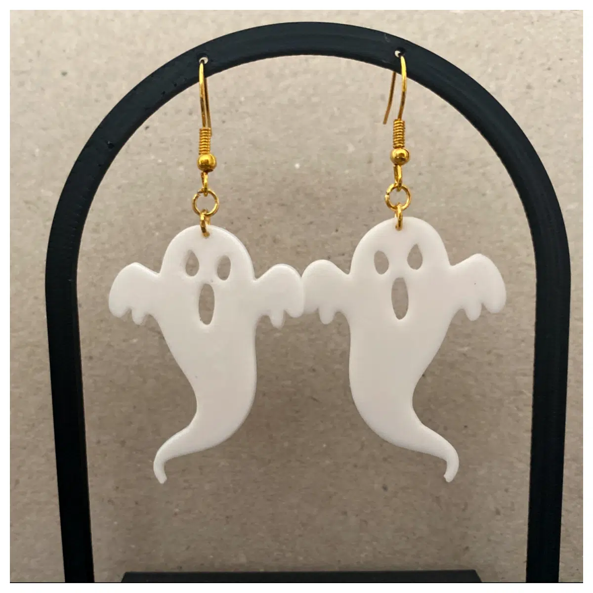gothic silver ghost earrings for women punk rock alternative jewelry spooky halloween accessories