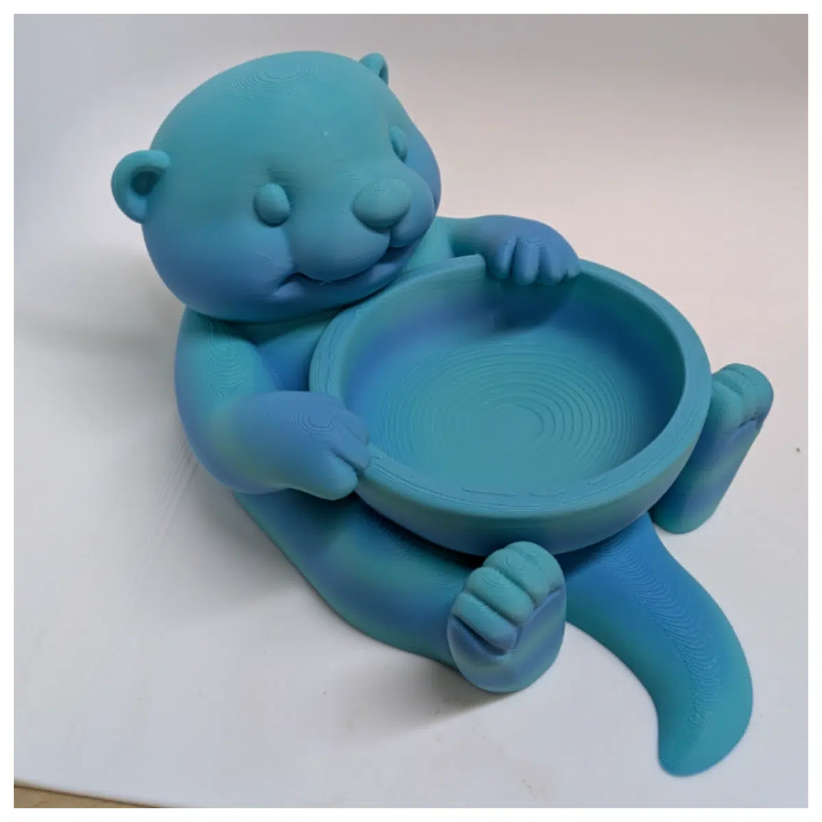 Otter Shaped Storage Bowl Pet Bowl Organizer Cute Home Decor Animal Figurine Pet Supplies