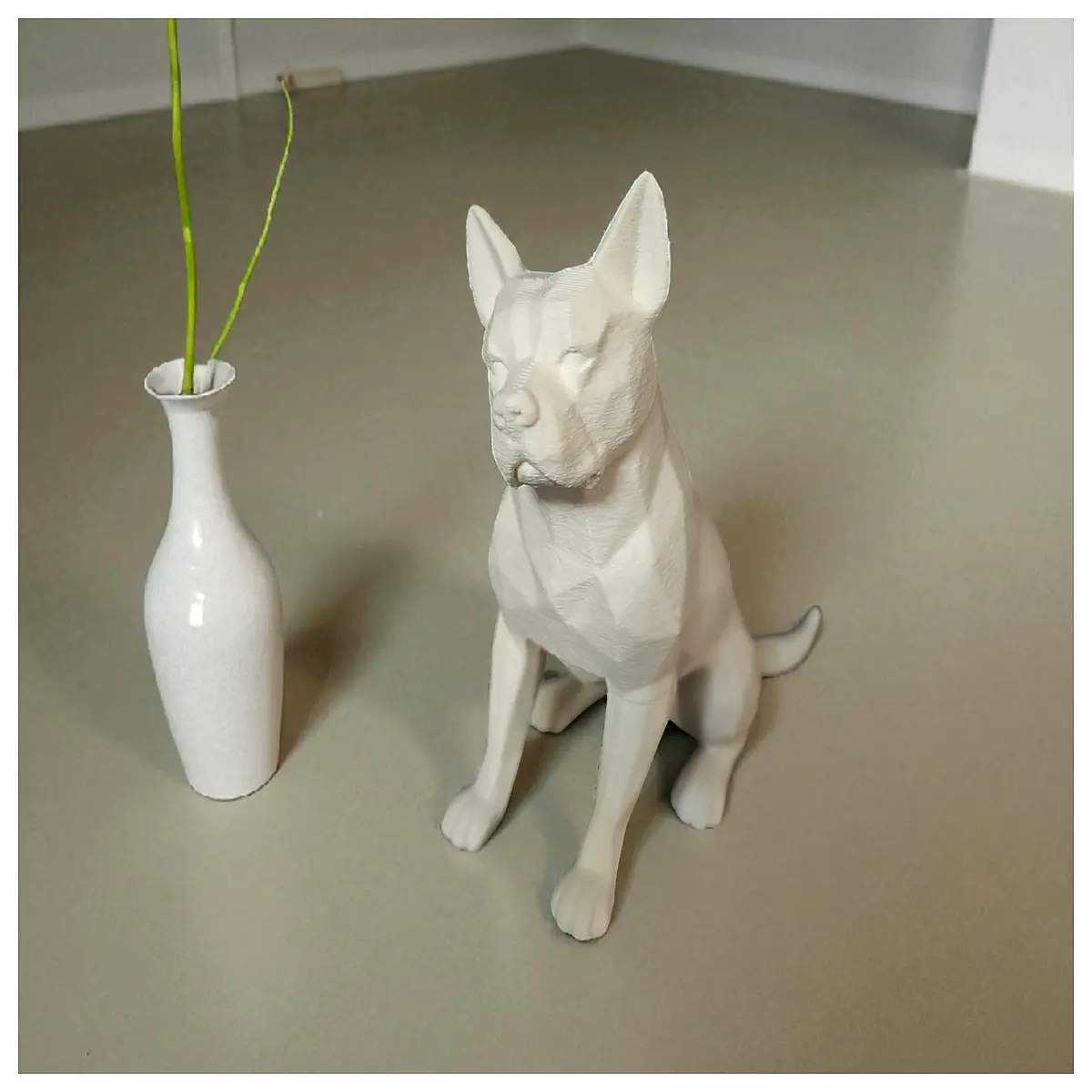 low poly bulldog statue geometric dog sculpture modern abstract pet figurine desktop resin art minimalist home decor gift