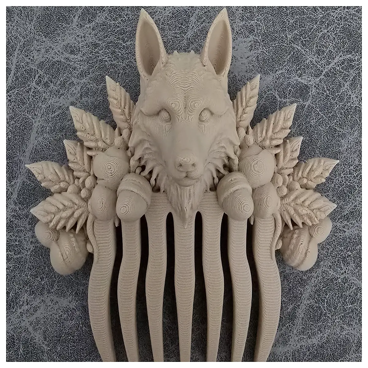 Wolf Head Comb Baby Head Massage Calming Hair Softening Infant Hairbrush Gentle Grooming Tool