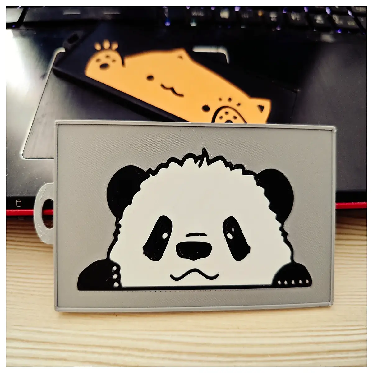 Panda Keychain Cute Cartoon Kawaii Cat Magic Tape Adorable Panda Charm Keyring Accessory Fun Gift