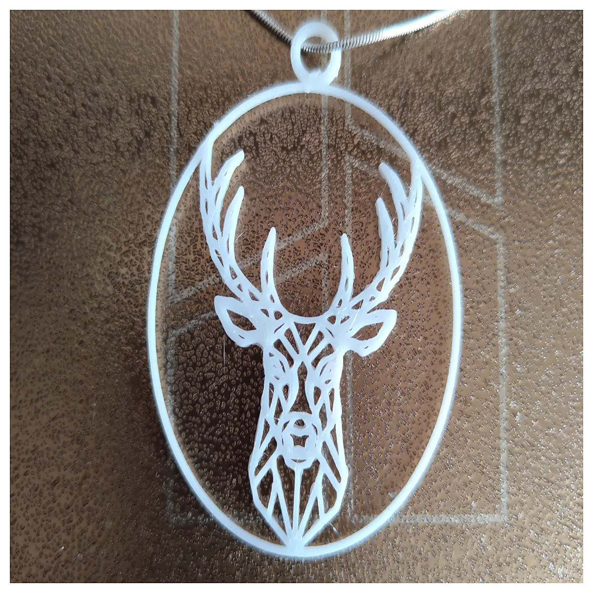 Geometric Deer Pendant Necklace Women s Chain Geometric Pattern Decoration Gift Creative Accessory Charm Simple Fashion