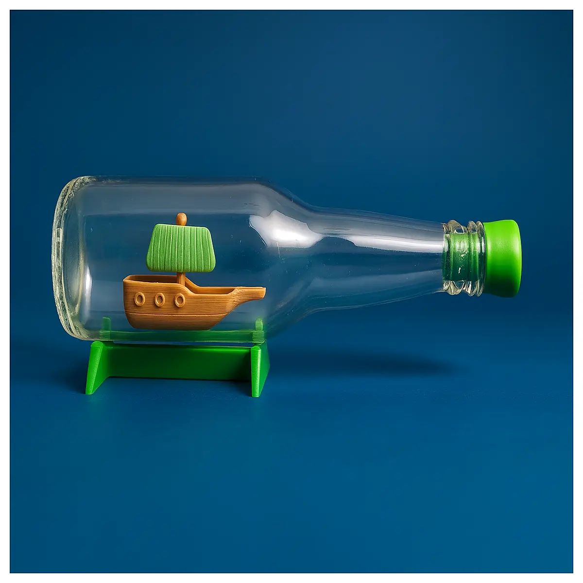 Miniature Bottle Boat Model Floating Aquarium Ship Toy Miniature Fish Tank Decoration Creative Gift Kids Education