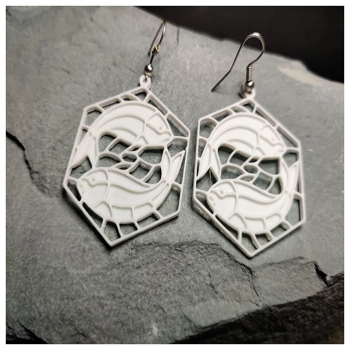 Pisces Mosaic Glass Earrings ful Art Earring Decorative Fish Shaped Earring Fashion Jewelry