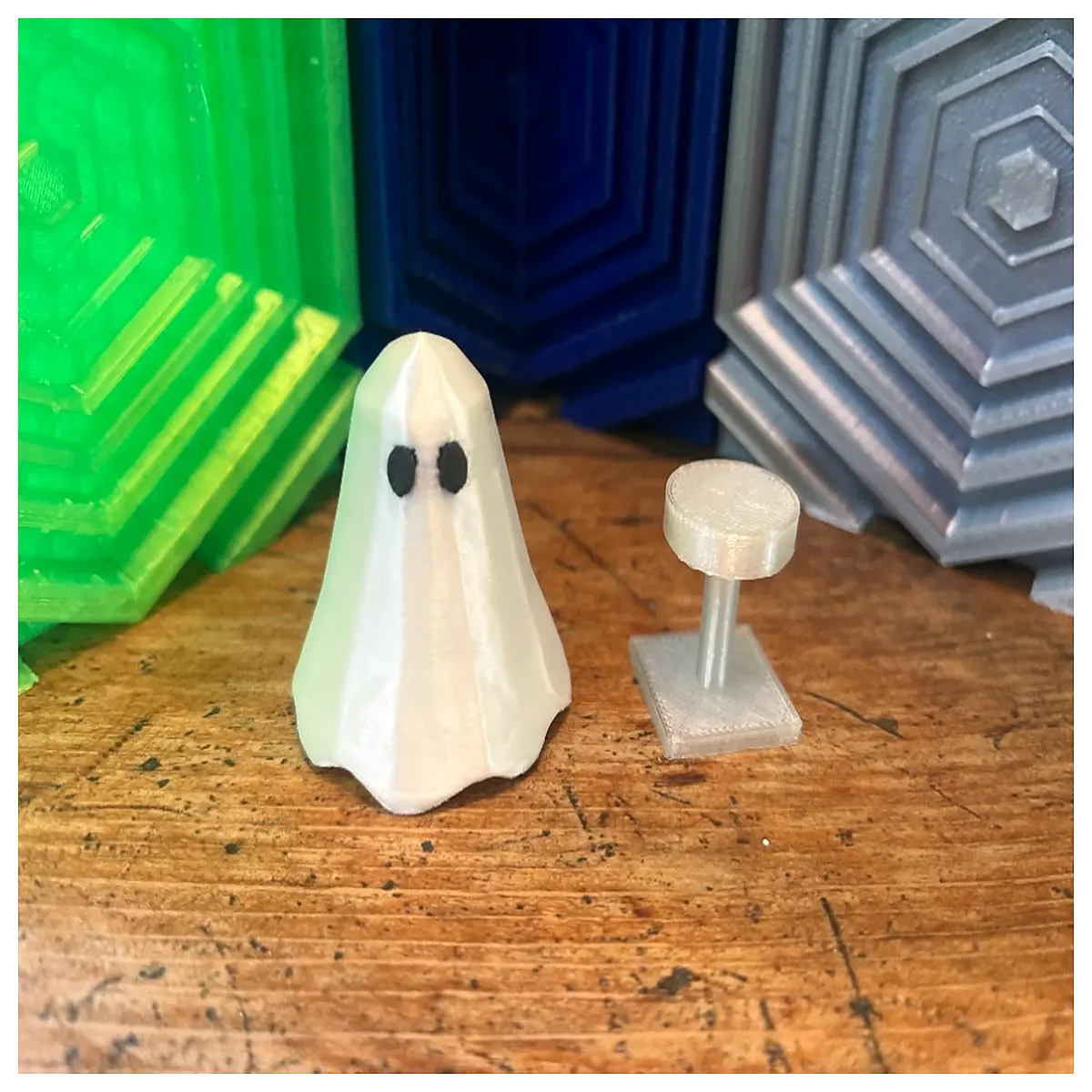 Ghost Stand Support Simple Low Poly Spooky Display Hanger Decoration Halloween Decoration Accessory