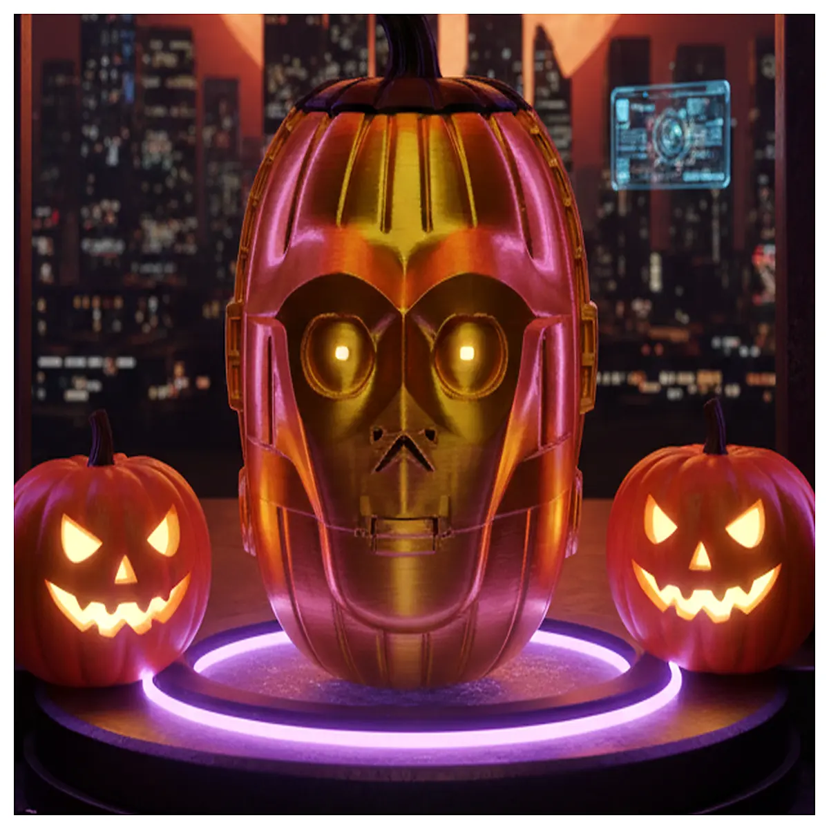 halloween decor c 3po droid bucket trick or treat candy container party favors