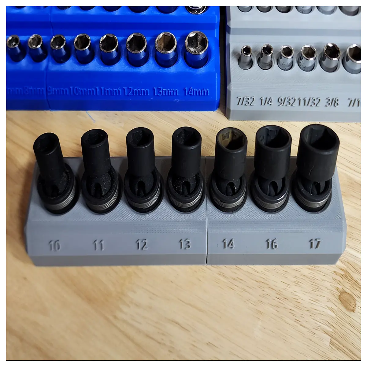 Pittsburgh 38 Rotating Impact Socket Organizer Metric Impact Tool Torque Wrench Repair Automotive Parts