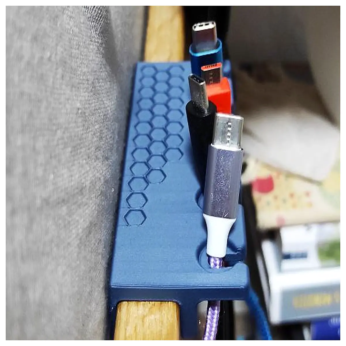 Bed Cable Clamp Cable Management Clip Wall Mounted Cable Organizer Cord Holder Bedside Cable Storage Cable Protection Accessory