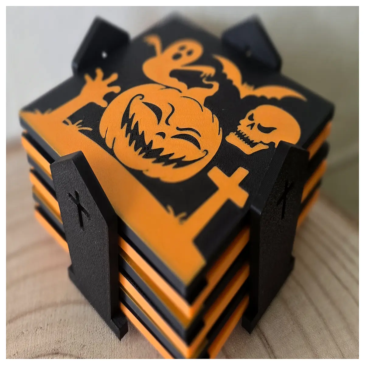 halloween coasters spooky horror decor party supplies haunted house table protection drink mats