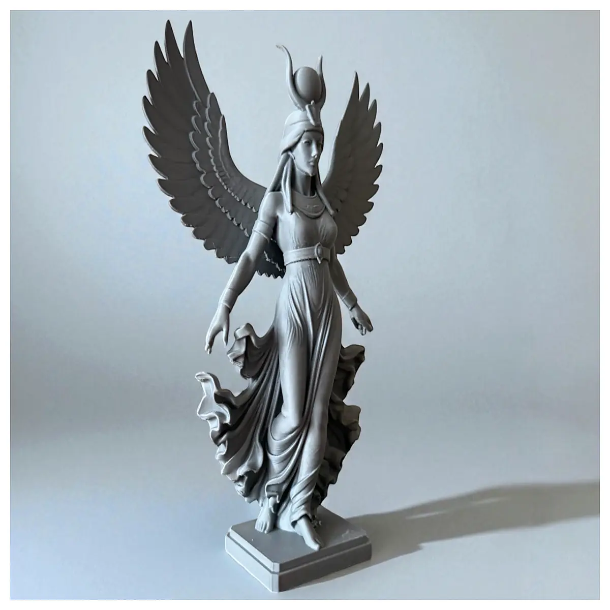 Egyptian Isis Statue Mythological Artwork Ancient Deity Collection Religious Decor Sculpture Figurine