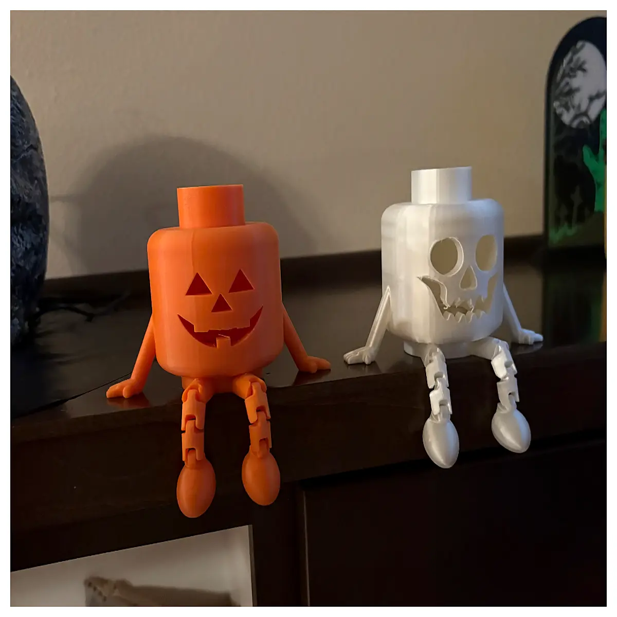 halloween building block figures spooky skeleton ghost party favors kids toys